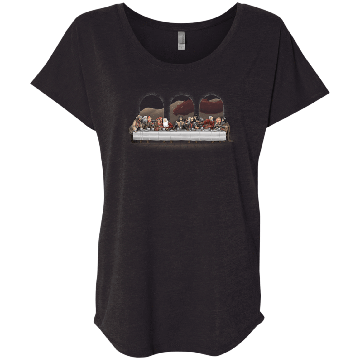 T-Shirts Vintage Black / X-Small Dwarf Dinner Triblend Dolman Sleeve