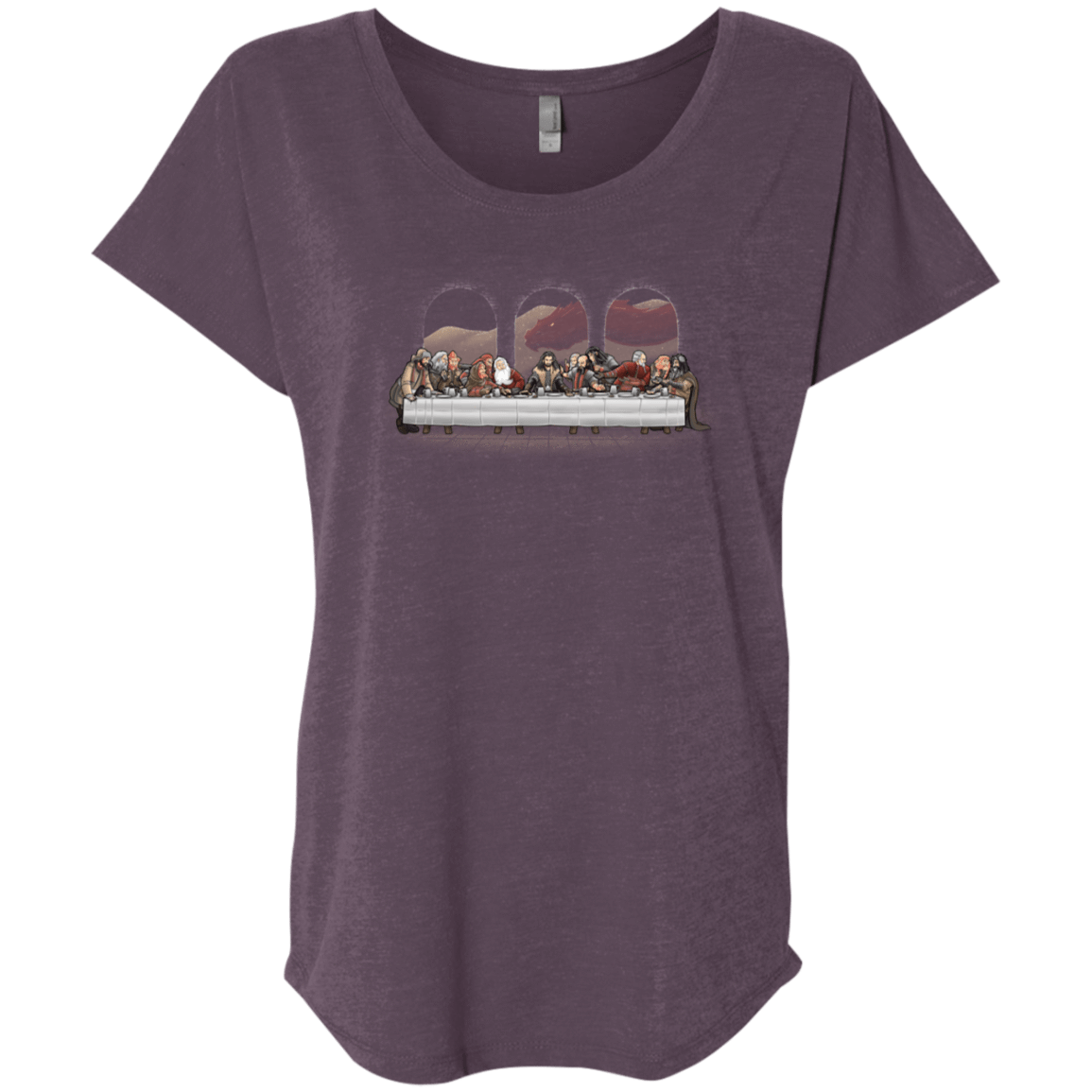 T-Shirts Vintage Purple / X-Small Dwarf Dinner Triblend Dolman Sleeve