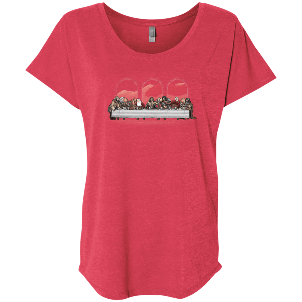 T-Shirts Vintage Red / X-Small Dwarf Dinner Triblend Dolman Sleeve