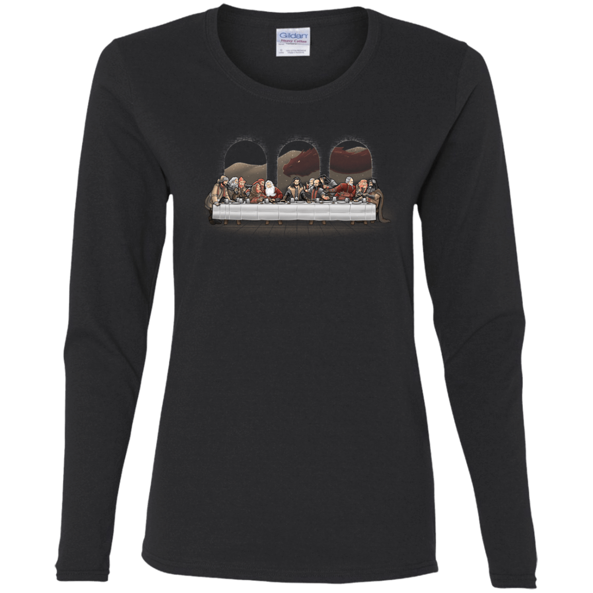 T-Shirts Black / S Dwarf Dinner Women's Long Sleeve T-Shirt