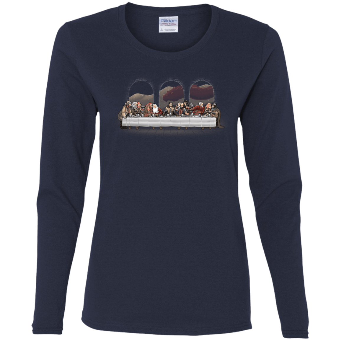 T-Shirts Navy / S Dwarf Dinner Women's Long Sleeve T-Shirt