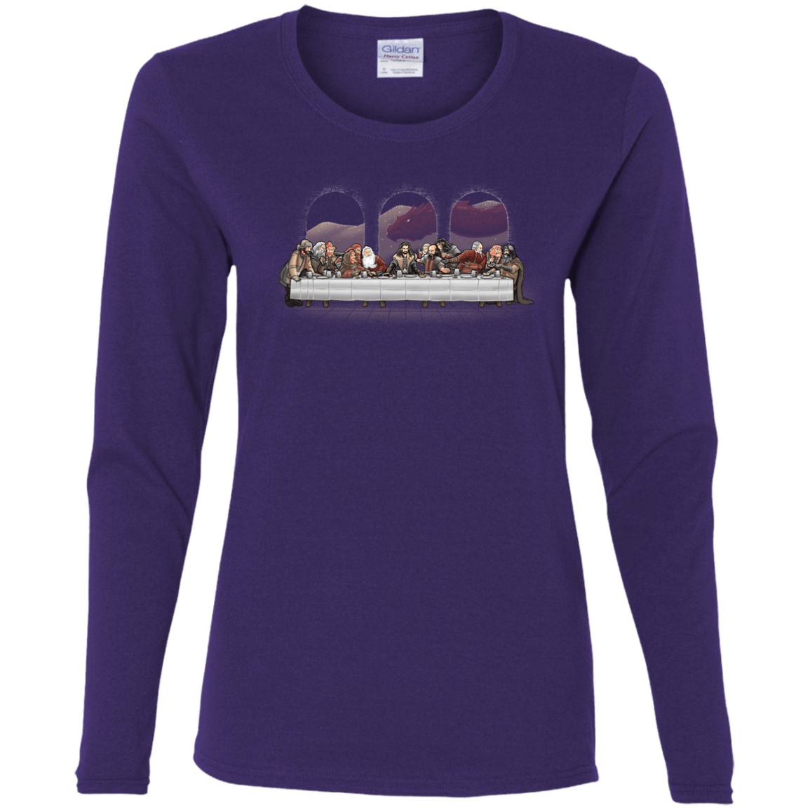 T-Shirts Purple / S Dwarf Dinner Women's Long Sleeve T-Shirt