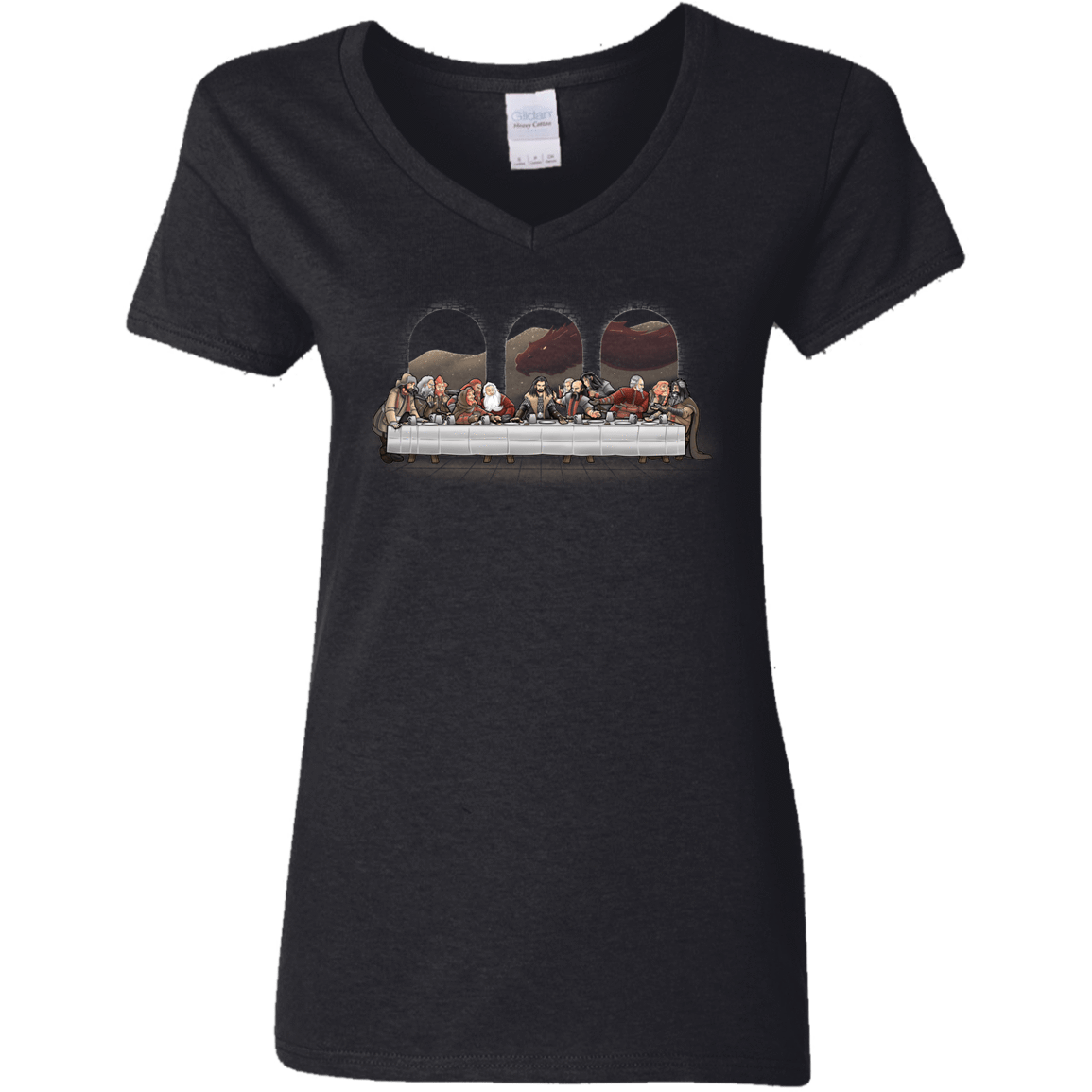 T-Shirts Black / S Dwarf Dinner Women's V-Neck T-Shirt