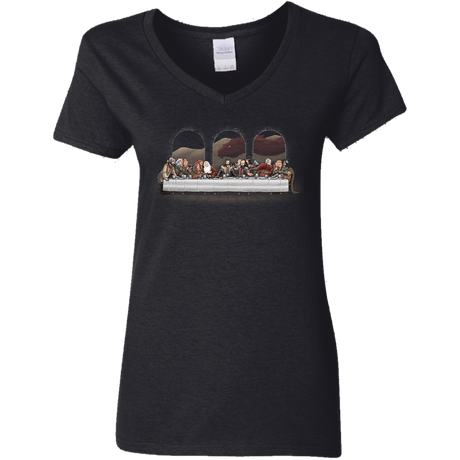 T-Shirts Black / S Dwarf Dinner Women's V-Neck T-Shirt