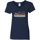 T-Shirts Navy / S Dwarf Dinner Women's V-Neck T-Shirt