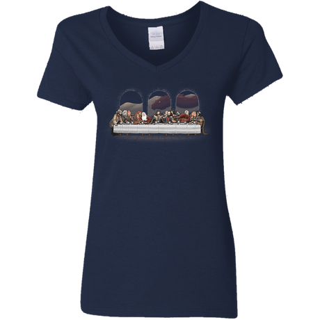 T-Shirts Navy / S Dwarf Dinner Women's V-Neck T-Shirt