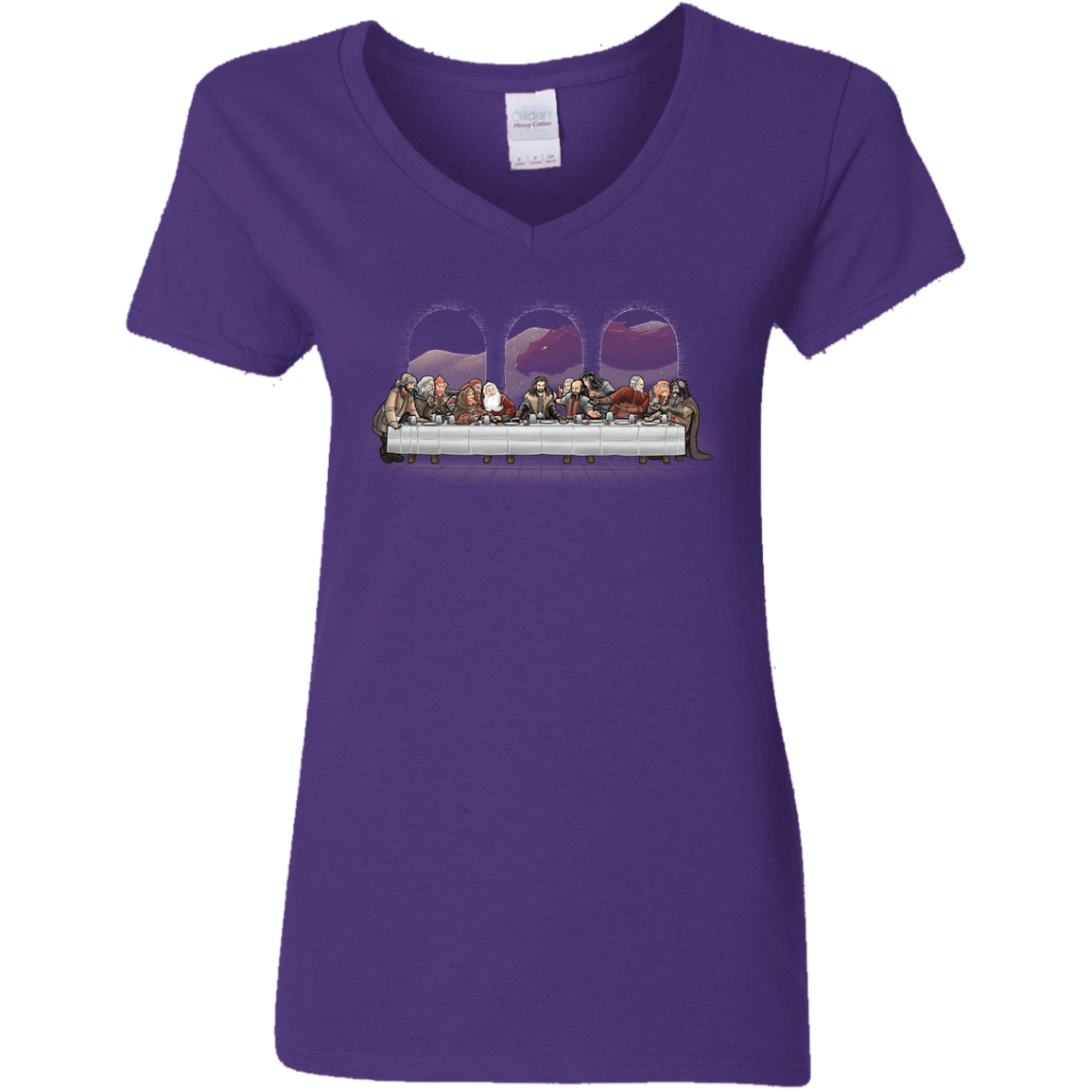 T-Shirts Purple / S Dwarf Dinner Women's V-Neck T-Shirt