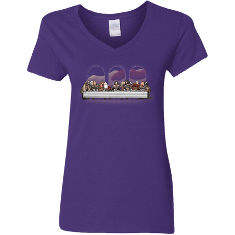 T-Shirts Purple / S Dwarf Dinner Women's V-Neck T-Shirt