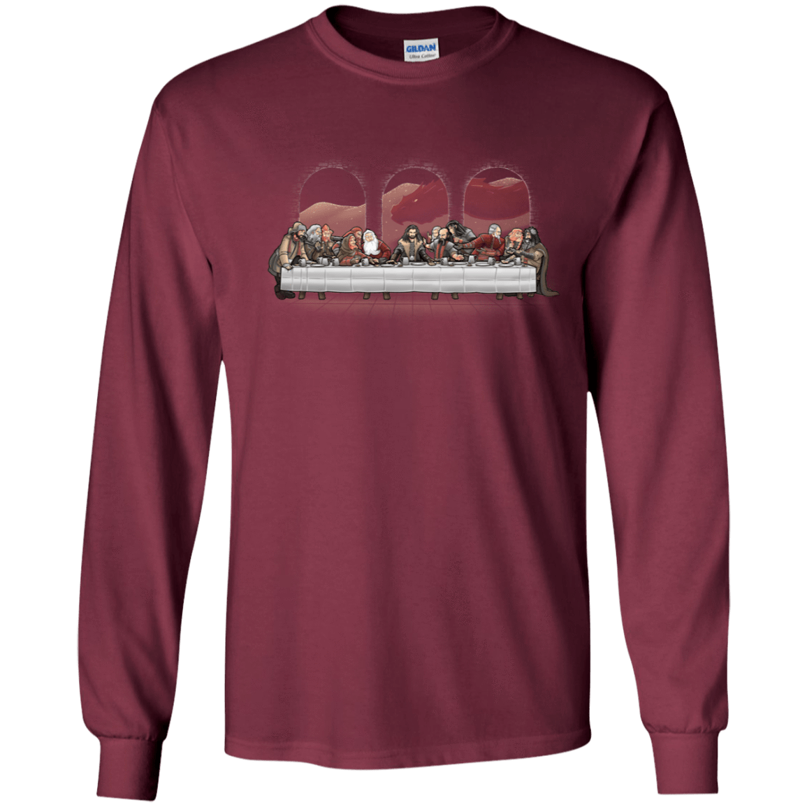 T-Shirts Maroon / YS Dwarf Dinner Youth Long Sleeve T-Shirt