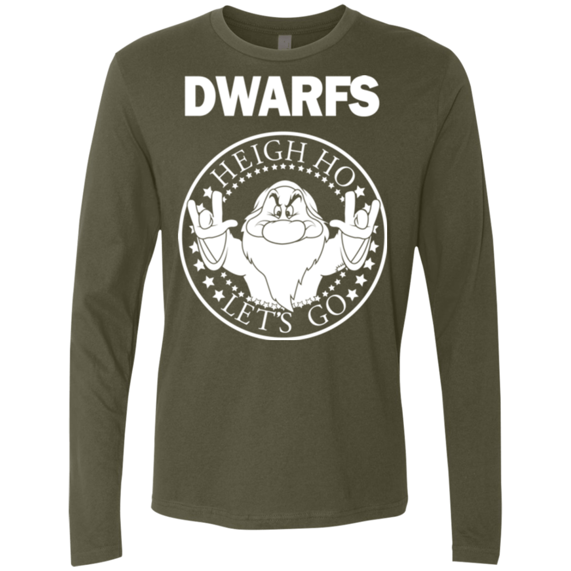 T-Shirts Military Green / S Dwarfs Men's Premium Long Sleeve