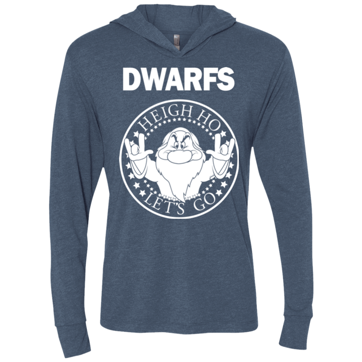 T-Shirts Indigo / X-Small Dwarfs Triblend Long Sleeve Hoodie Tee