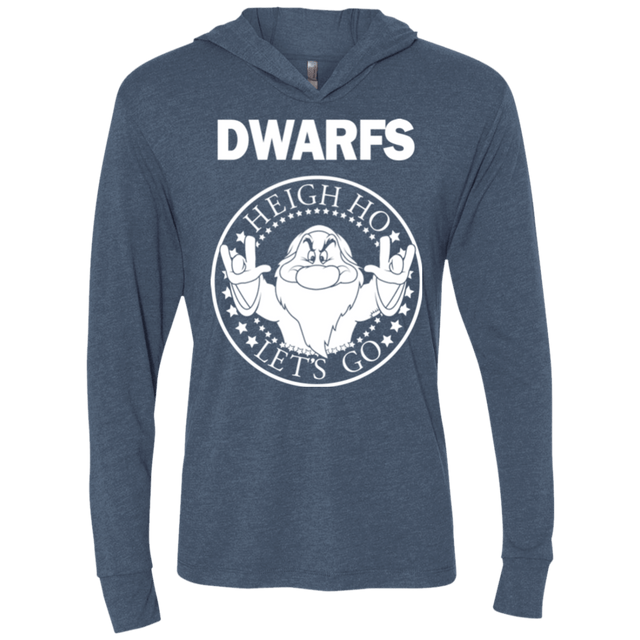 T-Shirts Indigo / X-Small Dwarfs Triblend Long Sleeve Hoodie Tee