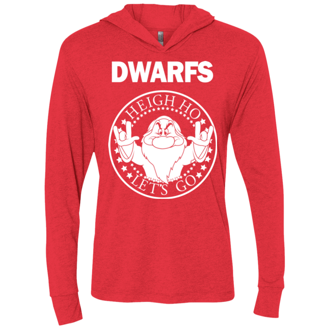 T-Shirts Vintage Red / X-Small Dwarfs Triblend Long Sleeve Hoodie Tee