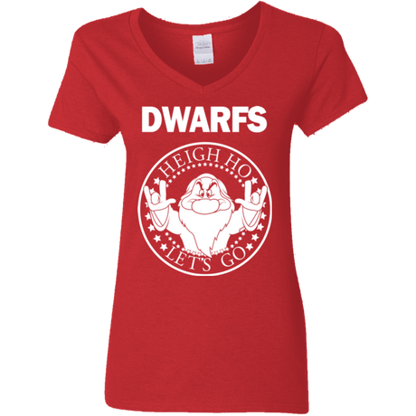 T-Shirts Red / S Dwarfs Women's V-Neck T-Shirt