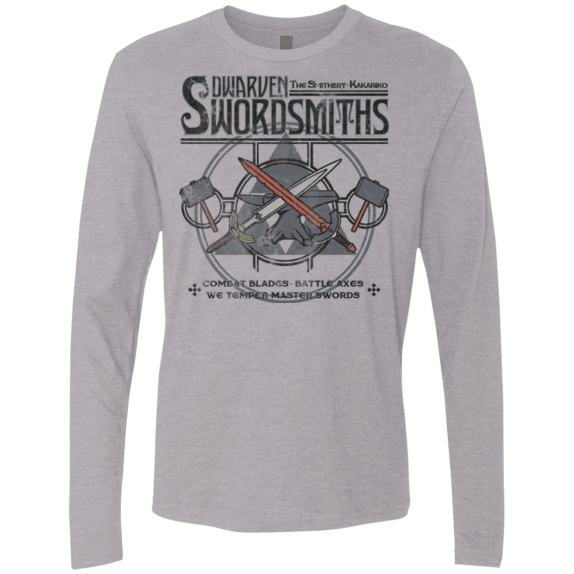 T-Shirts Heather Grey / Small Dwarven Swordsmiths Men's Premium Long Sleeve