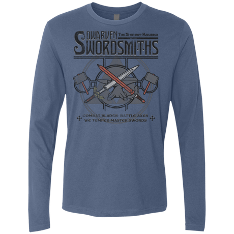 T-Shirts Indigo / Small Dwarven Swordsmiths Men's Premium Long Sleeve