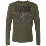 T-Shirts Military Green / Small Dwarven Swordsmiths Men's Premium Long Sleeve