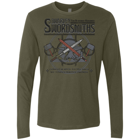 T-Shirts Military Green / Small Dwarven Swordsmiths Men's Premium Long Sleeve