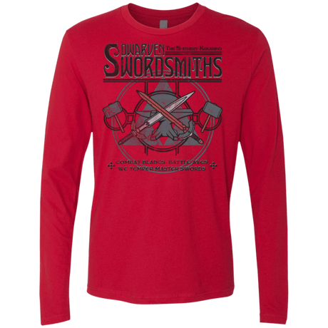 T-Shirts Red / Small Dwarven Swordsmiths Men's Premium Long Sleeve