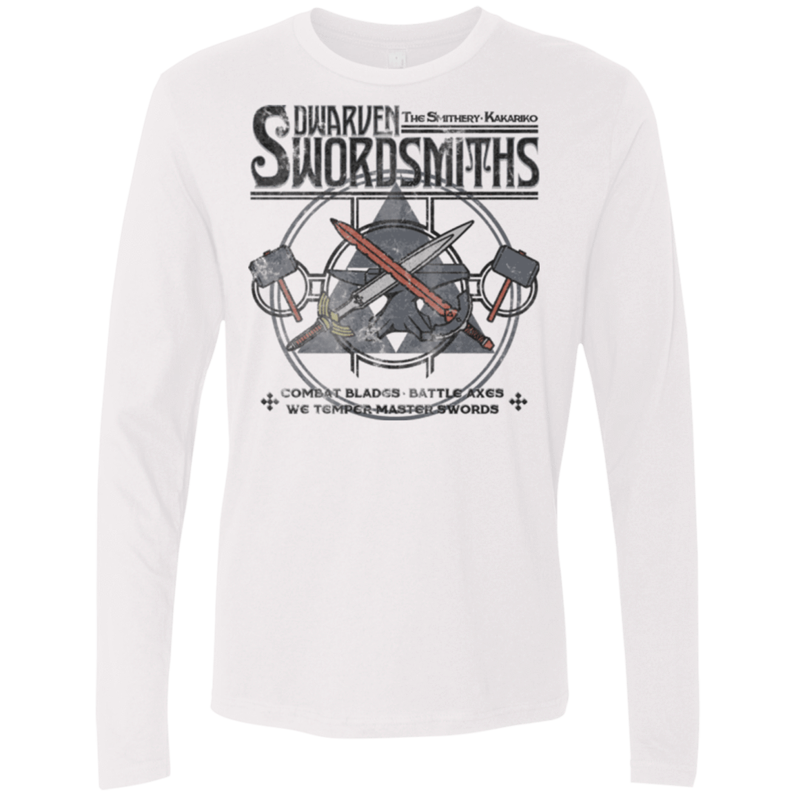 T-Shirts White / Small Dwarven Swordsmiths Men's Premium Long Sleeve