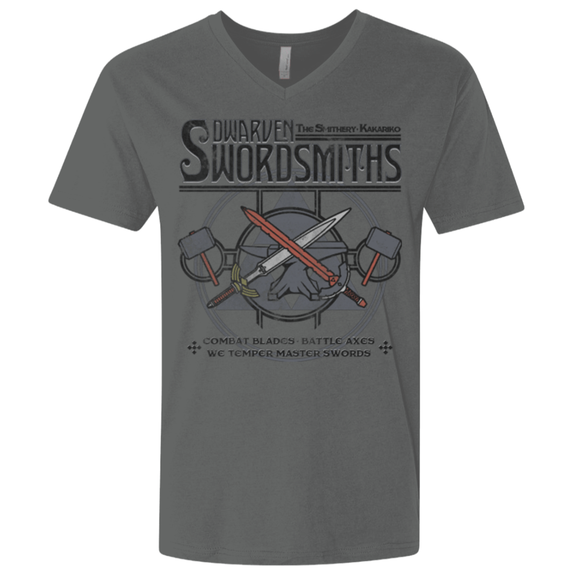 T-Shirts Heavy Metal / X-Small Dwarven Swordsmiths Men's Premium V-Neck
