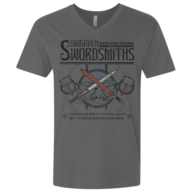T-Shirts Heavy Metal / X-Small Dwarven Swordsmiths Men's Premium V-Neck