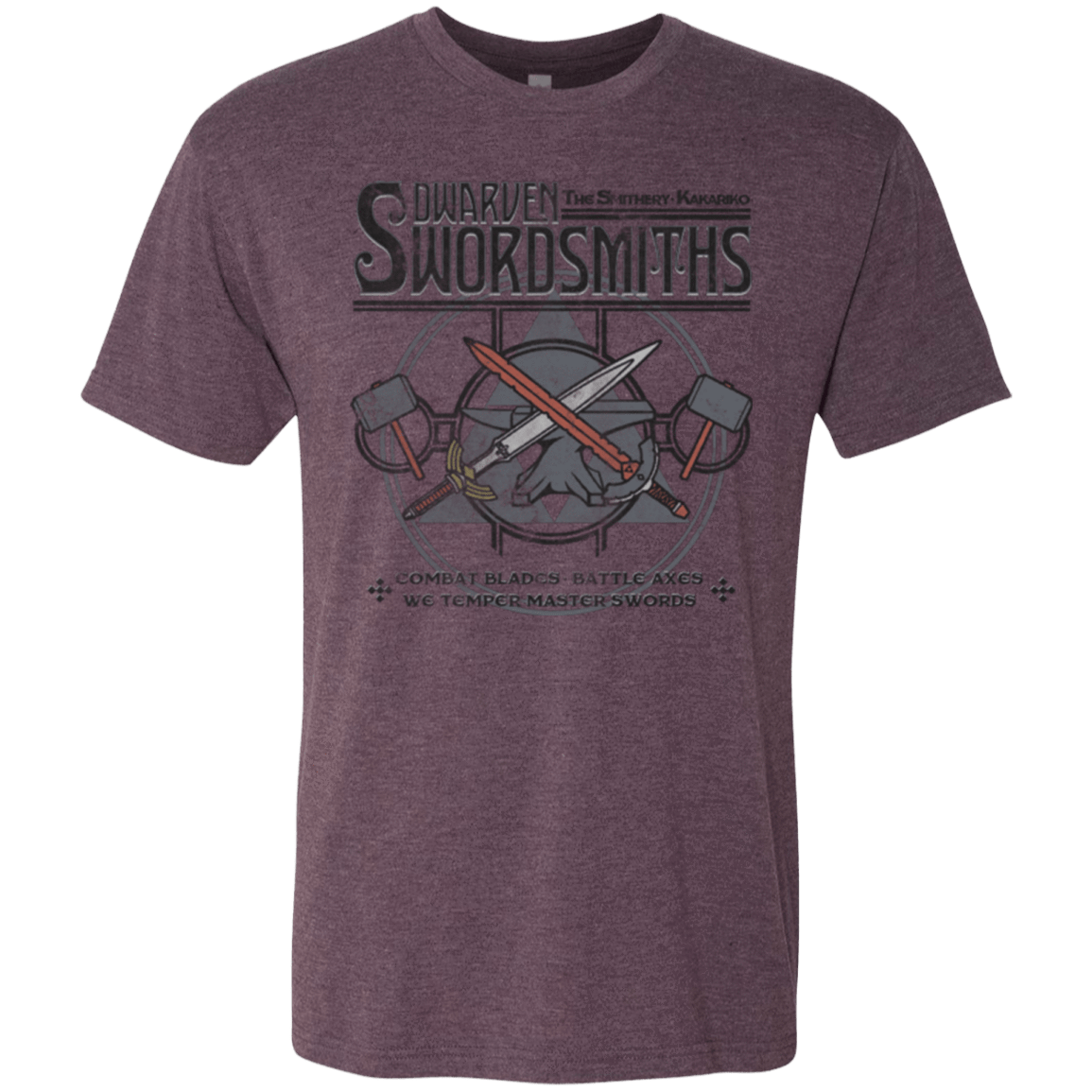 T-Shirts Vintage Purple / Small Dwarven Swordsmiths Men's Triblend T-Shirt