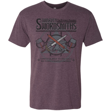 T-Shirts Vintage Purple / Small Dwarven Swordsmiths Men's Triblend T-Shirt