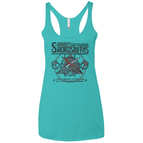 T-Shirts Tahiti Blue / X-Small Dwarven Swordsmiths Women's Triblend Racerback Tank