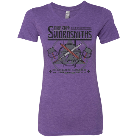 T-Shirts Purple Rush / Small Dwarven Swordsmiths Women's Triblend T-Shirt