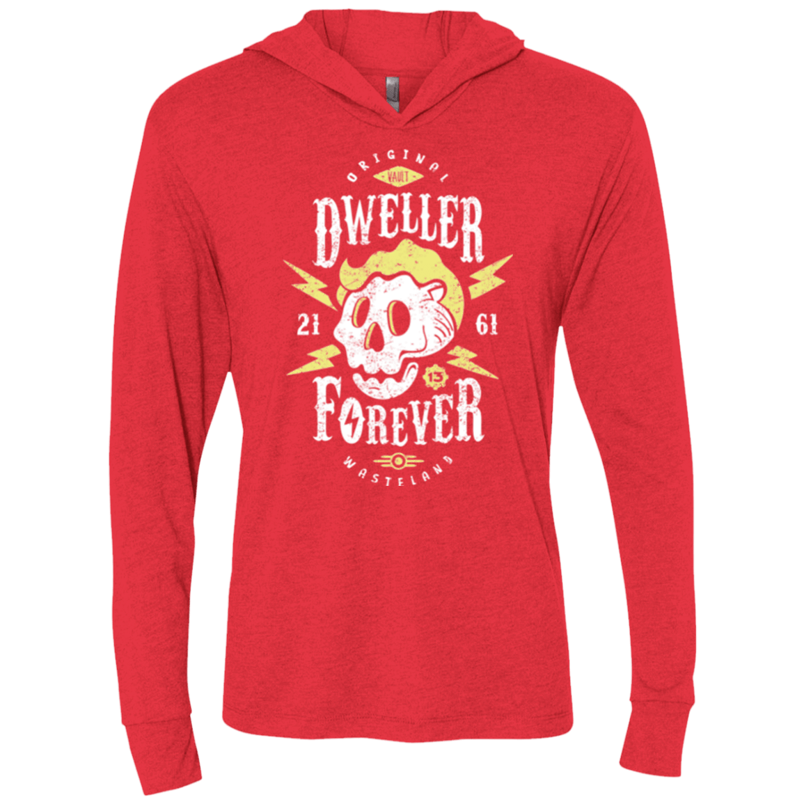 T-Shirts Vintage Red / X-Small Dweller Forever Triblend Long Sleeve Hoodie Tee