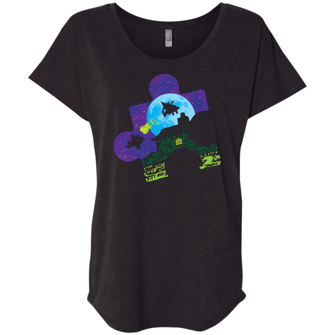 T-Shirts Vintage Black / X-Small Dynamic Duo Triblend Dolman Sleeve