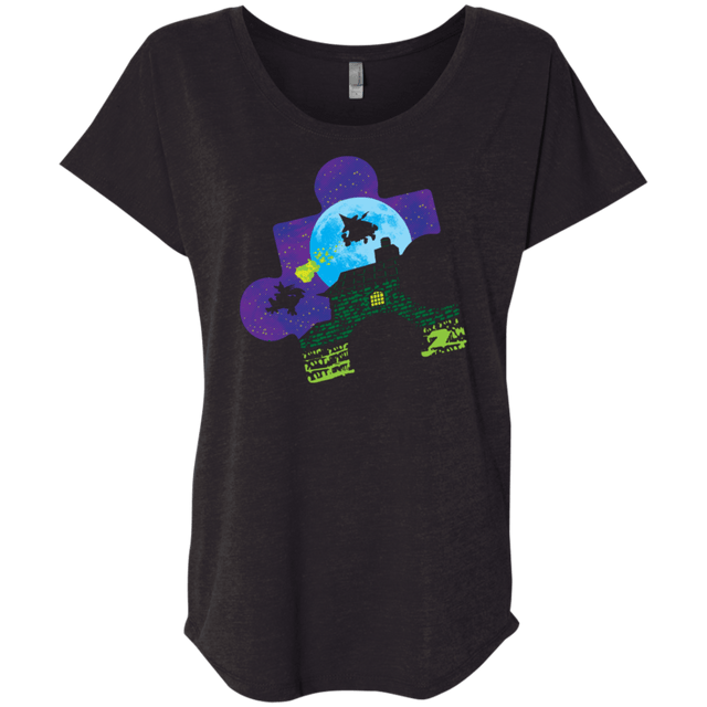 T-Shirts Vintage Black / X-Small Dynamic Duo Triblend Dolman Sleeve