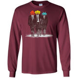 T-Shirts Maroon / S Earth Invaders Men's Long Sleeve T-Shirt