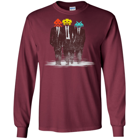 T-Shirts Maroon / S Earth Invaders Men's Long Sleeve T-Shirt