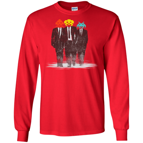 T-Shirts Red / S Earth Invaders Men's Long Sleeve T-Shirt