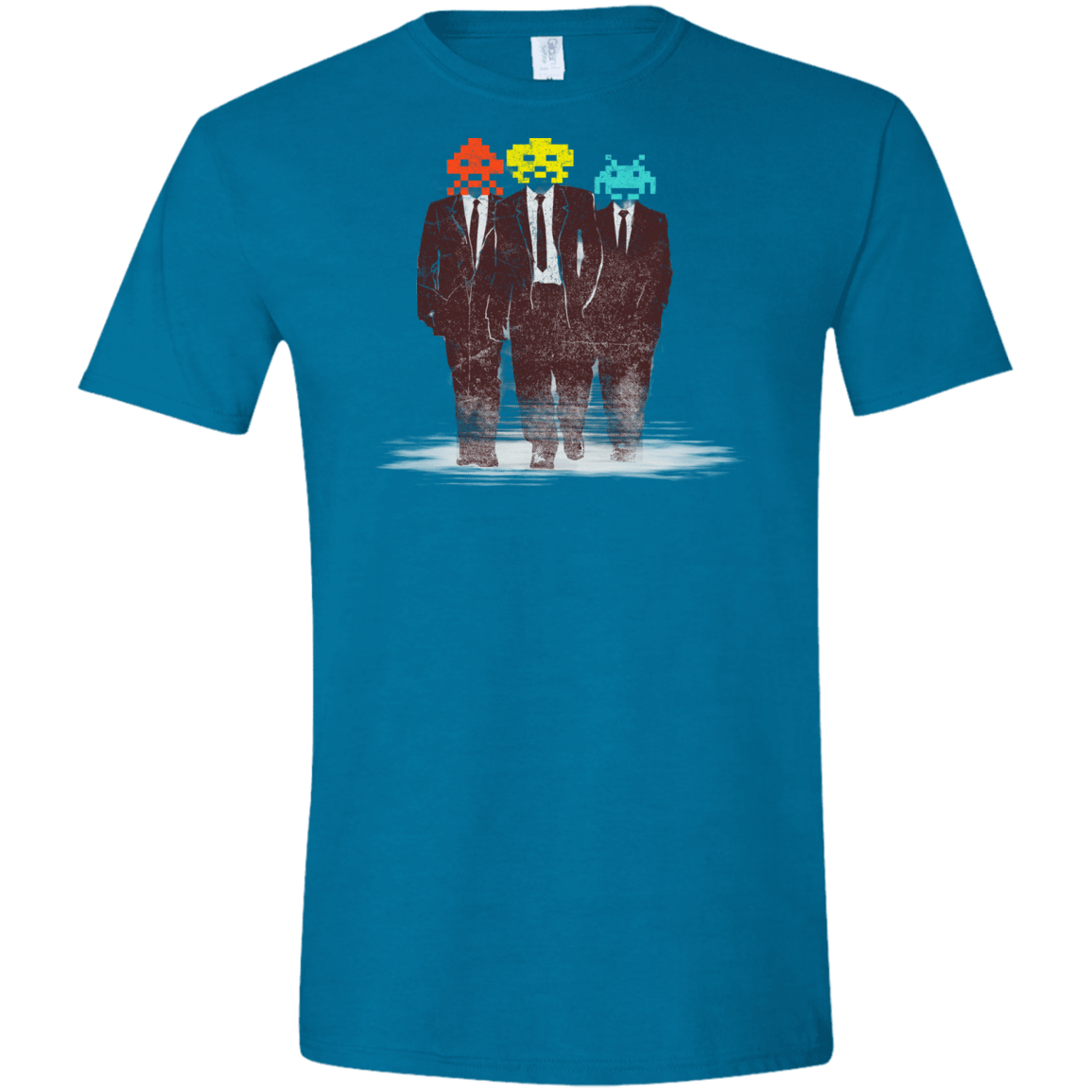 T-Shirts Antique Sapphire / S Earth Invaders Men's Semi-Fitted Softstyle