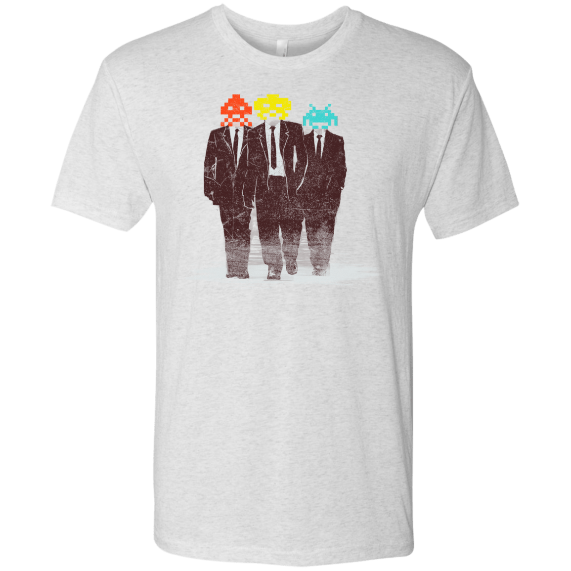 T-Shirts Heather White / S Earth Invaders Men's Triblend T-Shirt