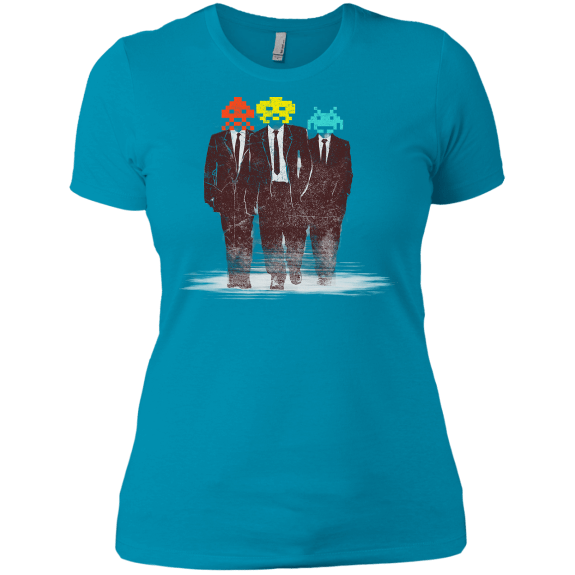 T-Shirts Turquoise / X-Small Earth Invaders Women's Premium T-Shirt