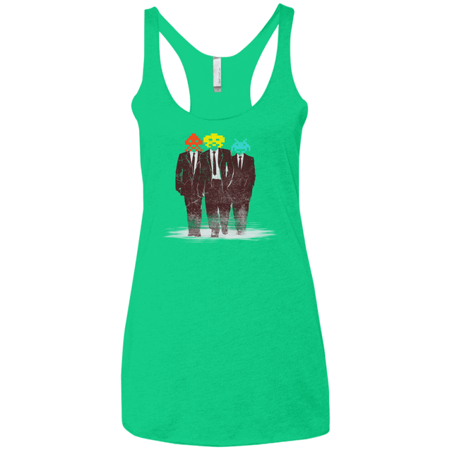 T-Shirts Envy / X-Small Earth Invaders Women's Triblend Racerback Tank