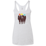 T-Shirts Heather White / X-Small Earth Invaders Women's Triblend Racerback Tank