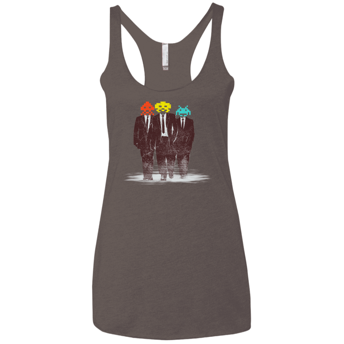 T-Shirts Macchiato / X-Small Earth Invaders Women's Triblend Racerback Tank