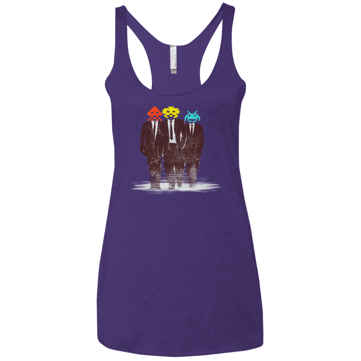 T-Shirts Purple Rush / X-Small Earth Invaders Women's Triblend Racerback Tank