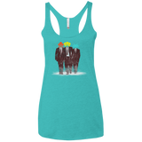 T-Shirts Tahiti Blue / X-Small Earth Invaders Women's Triblend Racerback Tank