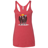 T-Shirts Vintage Red / X-Small Earth Invaders Women's Triblend Racerback Tank