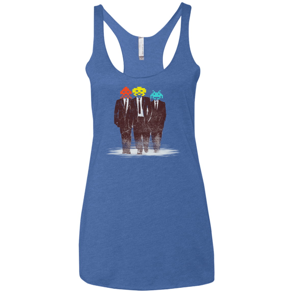 T-Shirts Vintage Royal / X-Small Earth Invaders Women's Triblend Racerback Tank