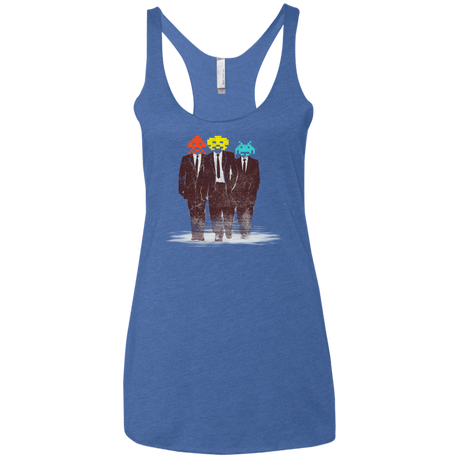 T-Shirts Vintage Royal / X-Small Earth Invaders Women's Triblend Racerback Tank