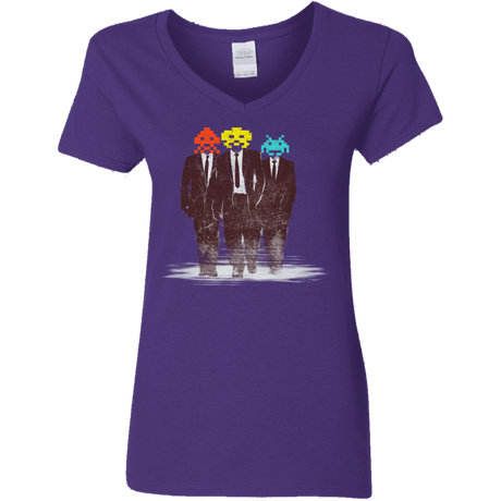 T-Shirts Purple / S Earth Invaders Women's V-Neck T-Shirt