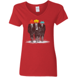 T-Shirts Red / S Earth Invaders Women's V-Neck T-Shirt