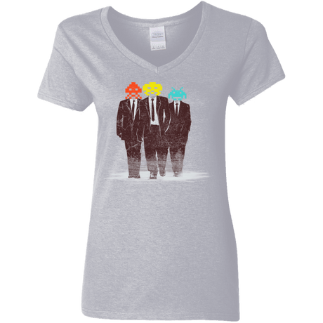 T-Shirts Sport Grey / S Earth Invaders Women's V-Neck T-Shirt